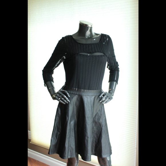 Guess los angeles dress with faux leather skirt - Picture 1 of 4